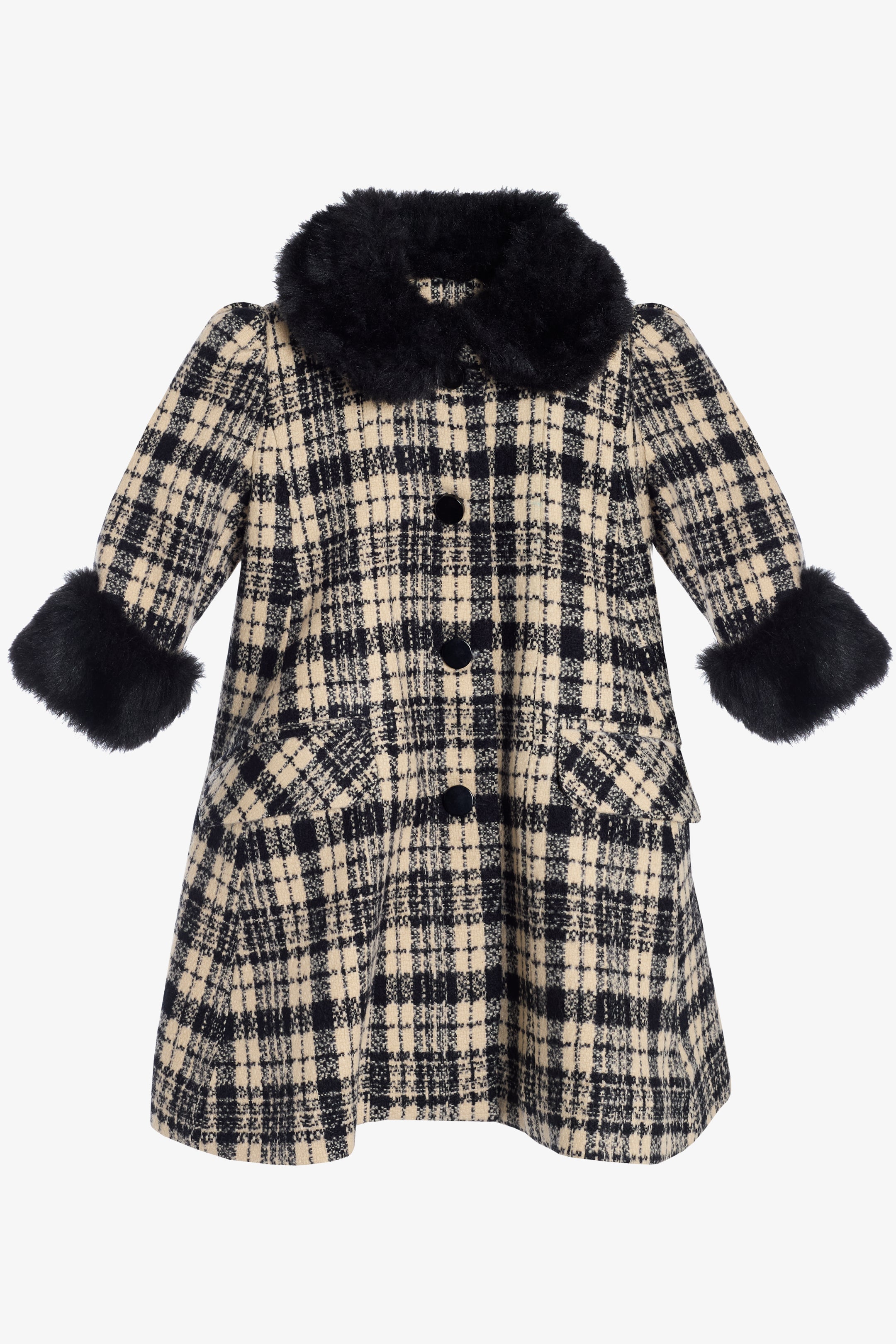 Abrigo Leonor kids tartan