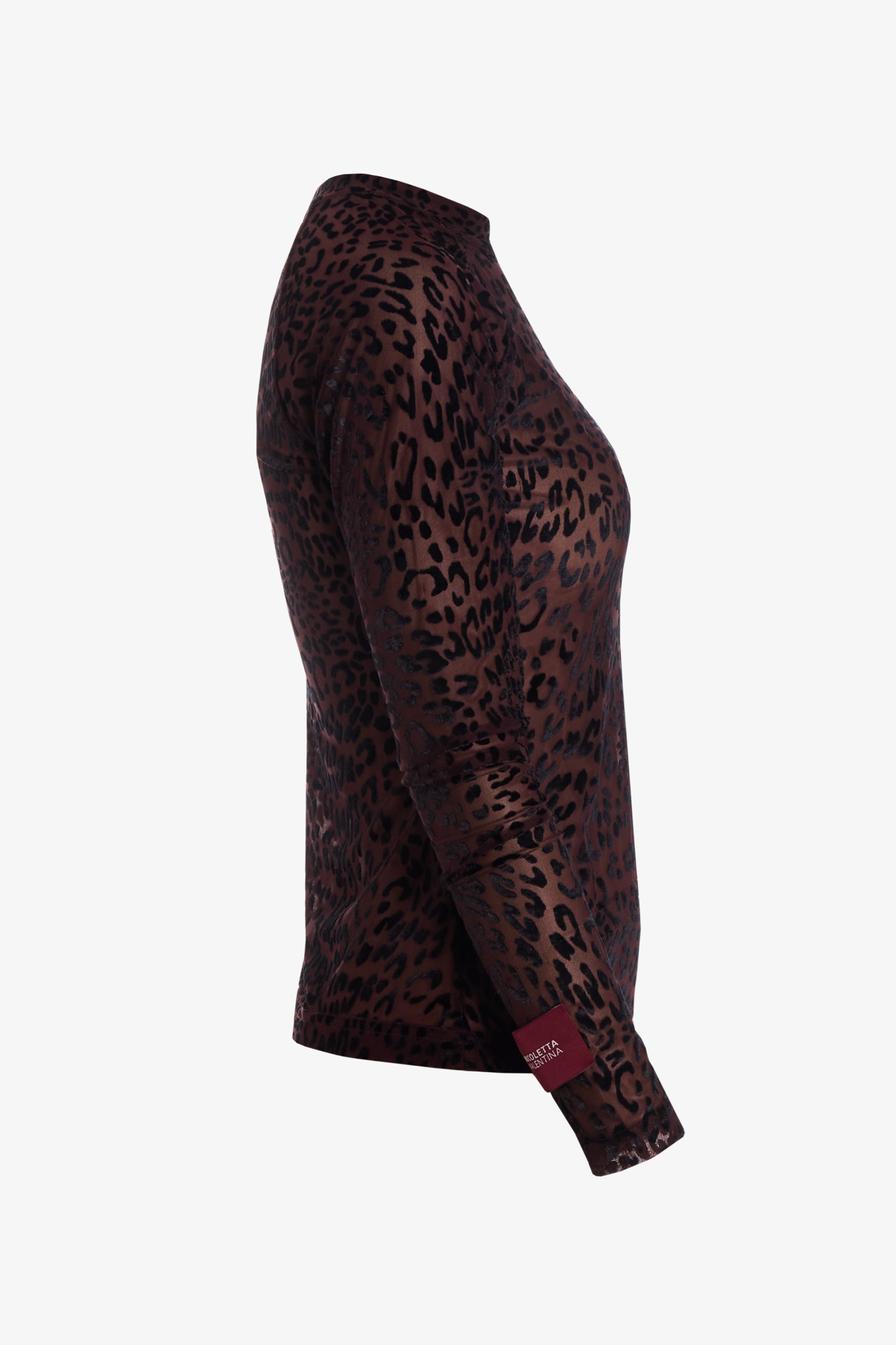 Polera slater print cafe