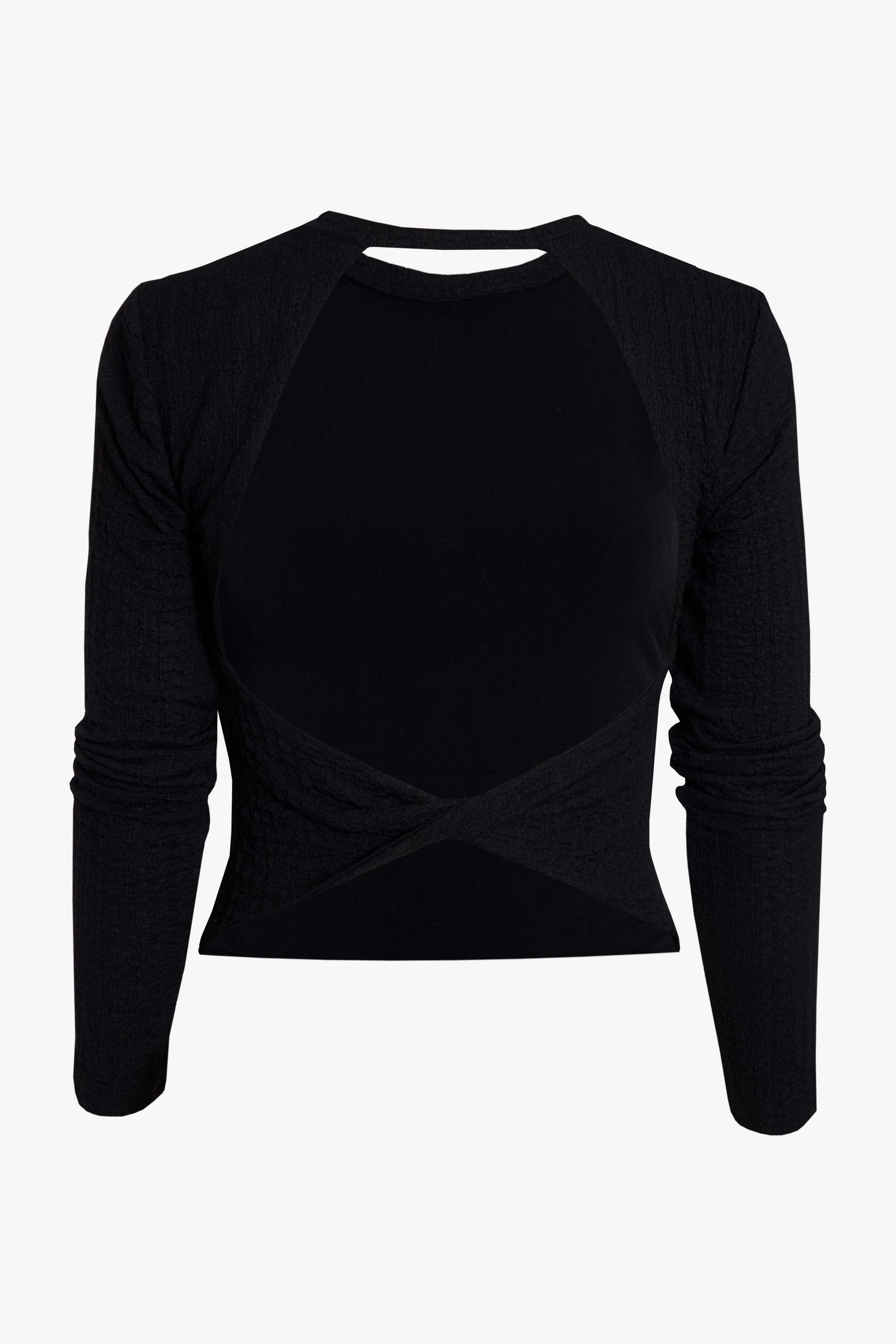 Polera pop corn negra