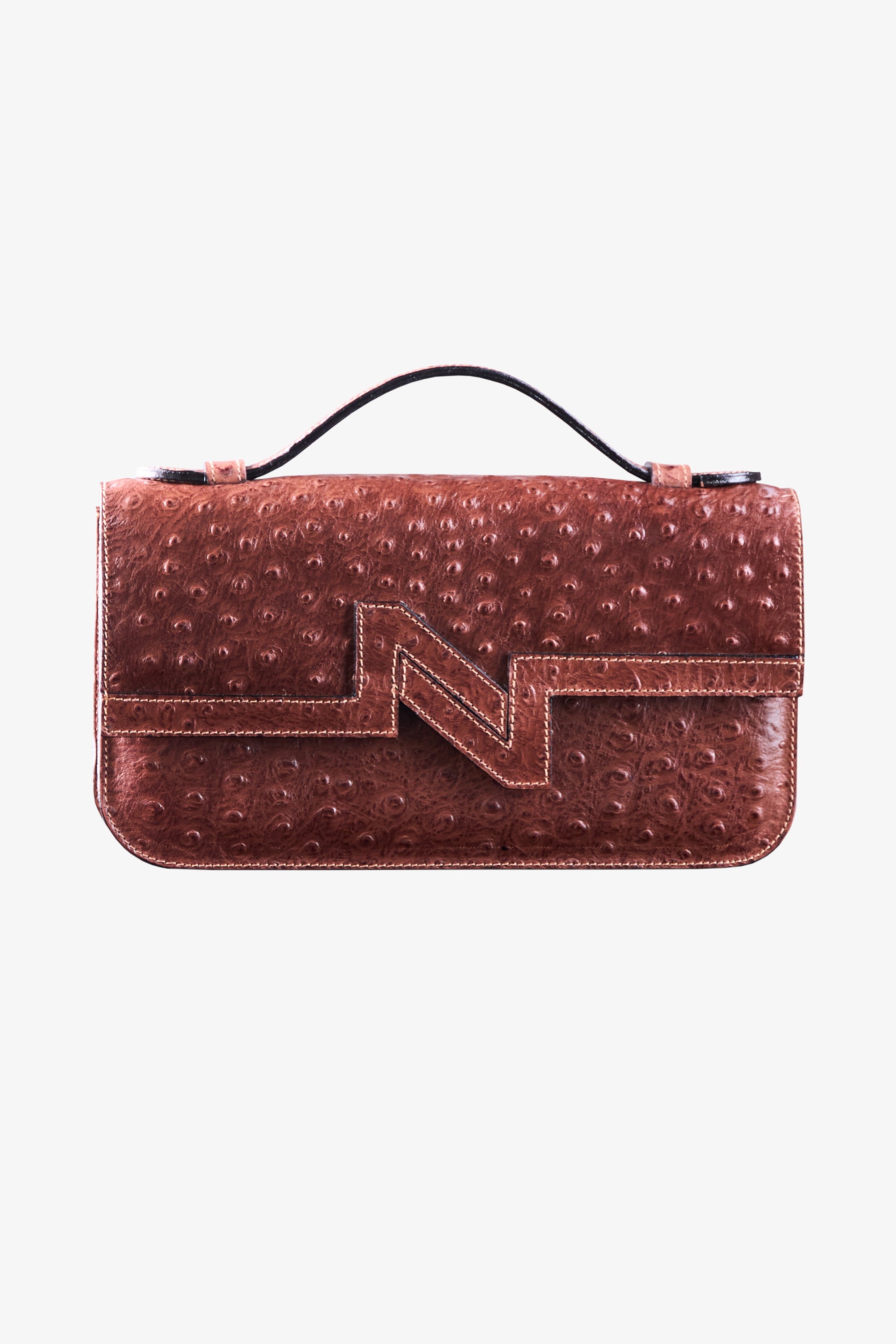 Cartera NV cuero croco cafe "L"