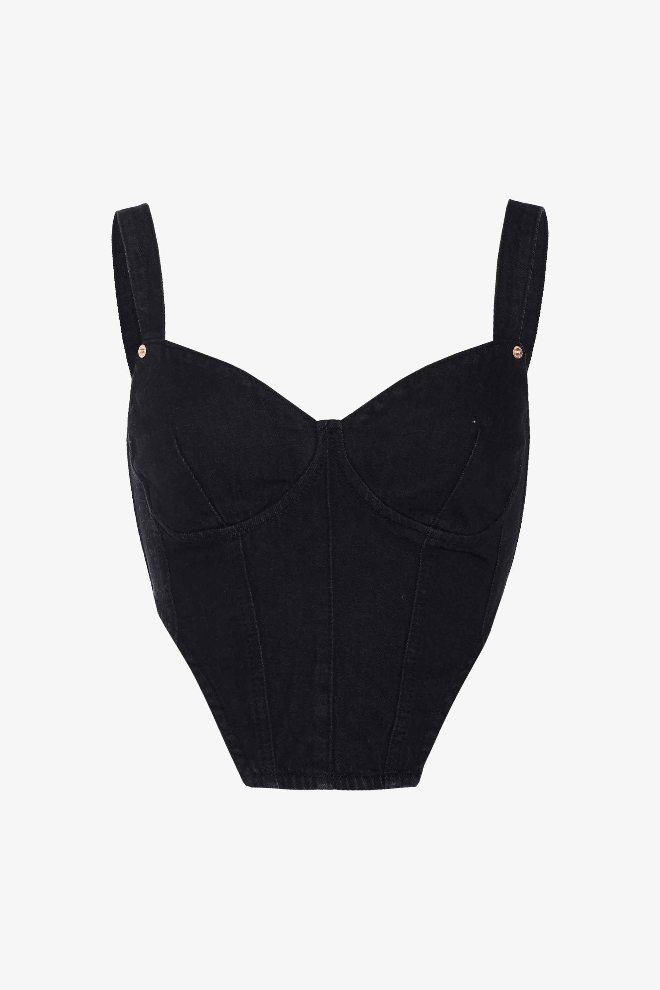 Corset denim negro