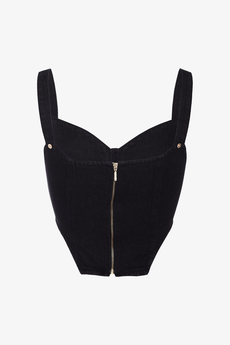 Corset denim negro