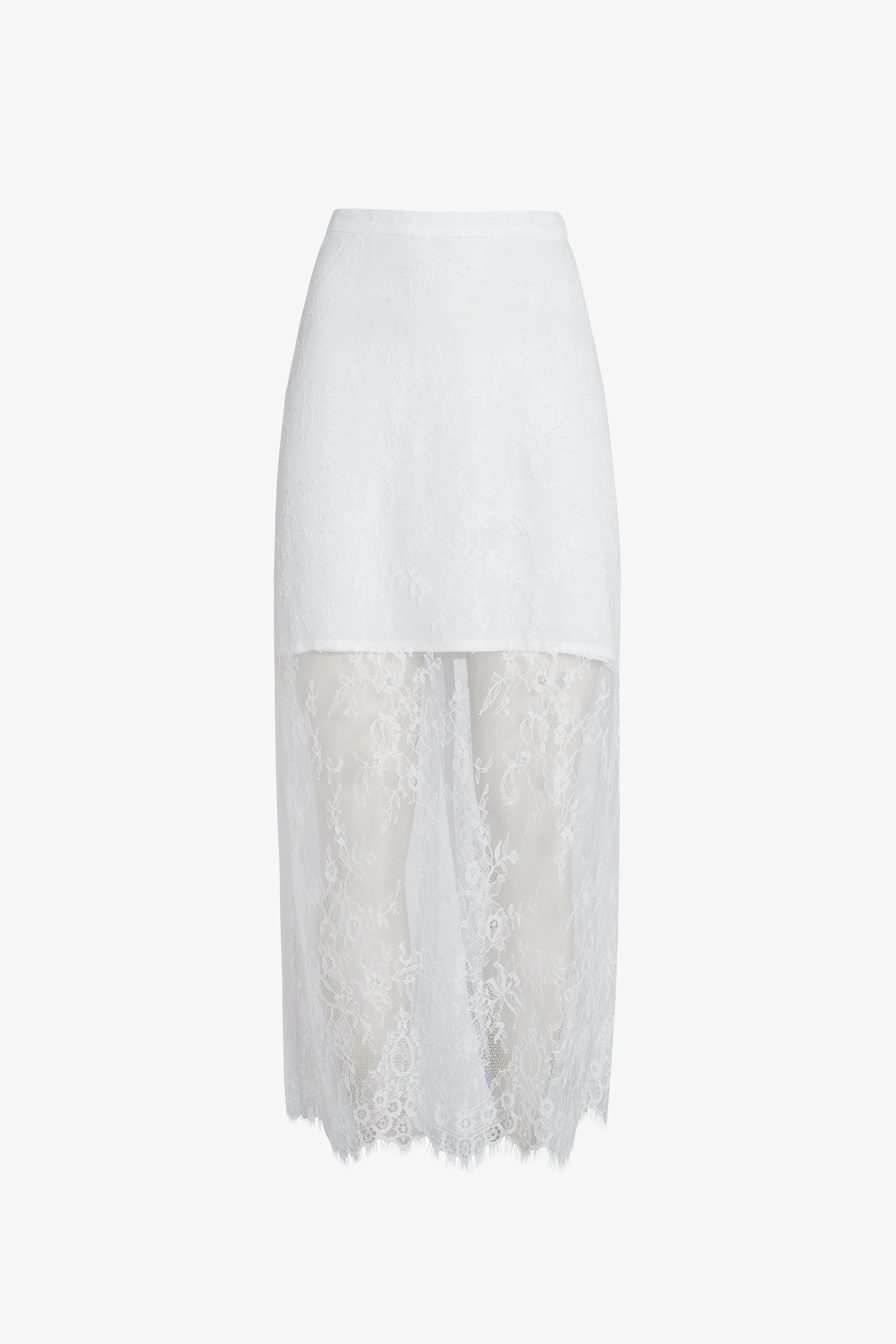 Falda tyla blanca