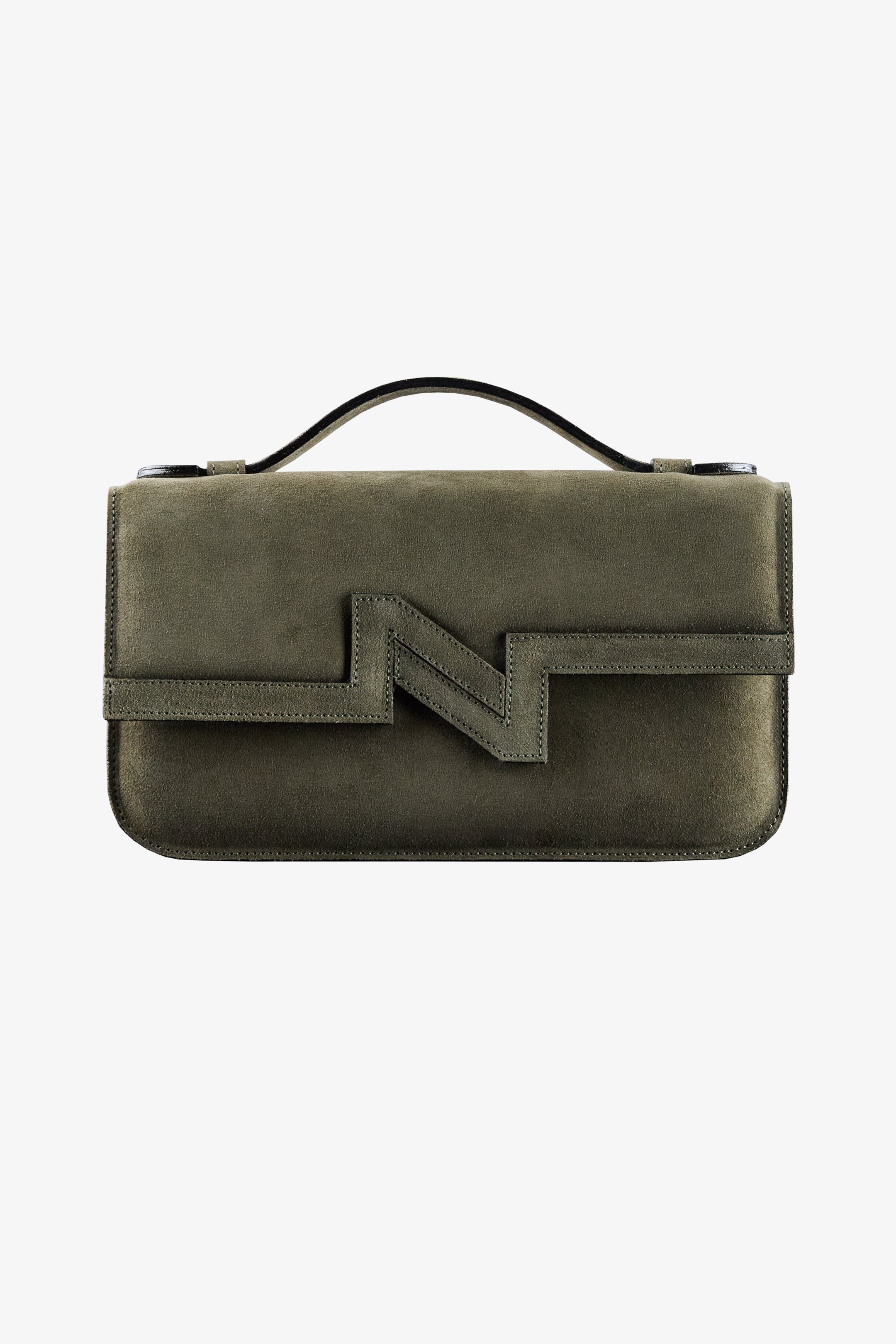 Cartera NV Gamuza verde "M"
