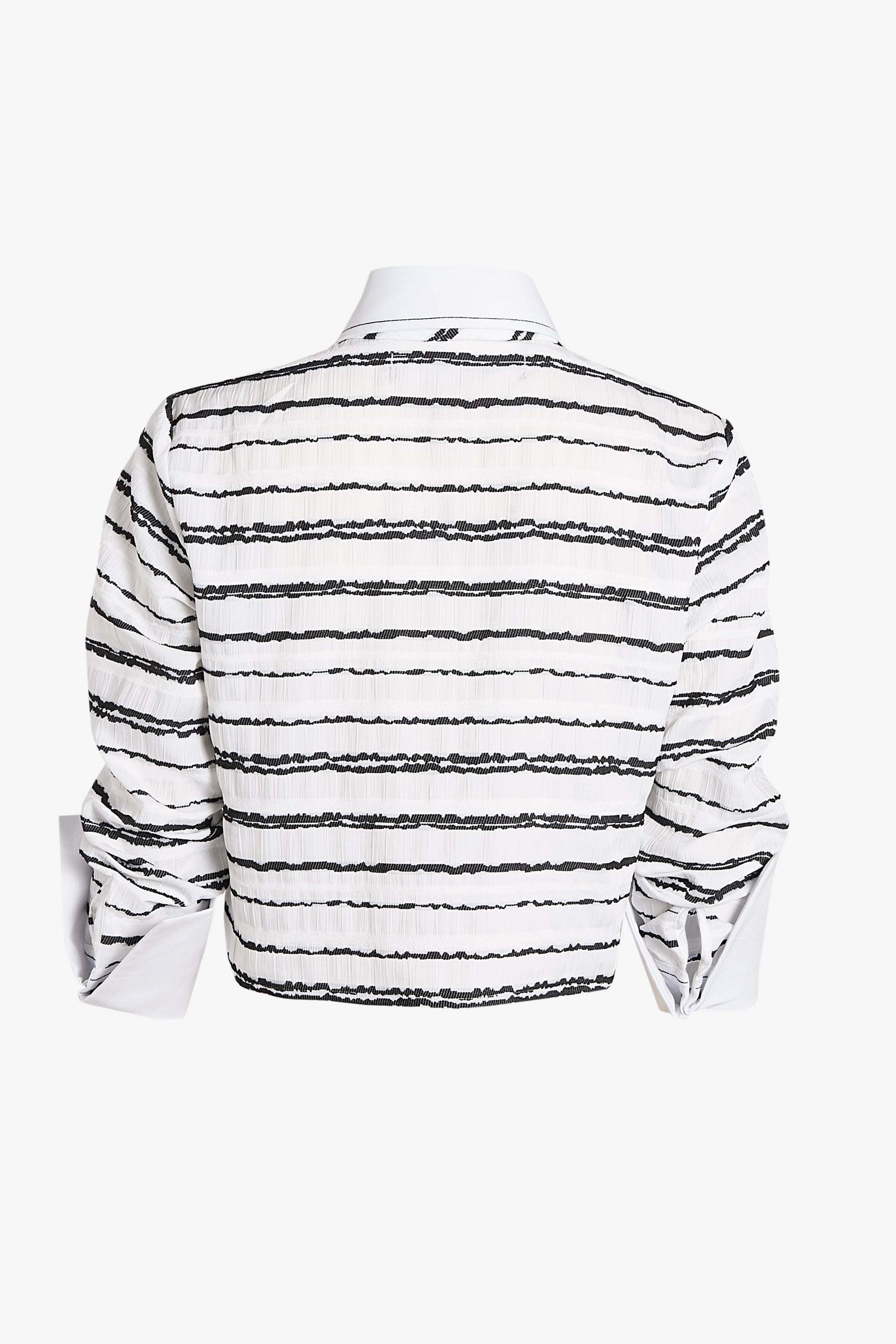 Blusa Harvey + corbata blanca corrugada