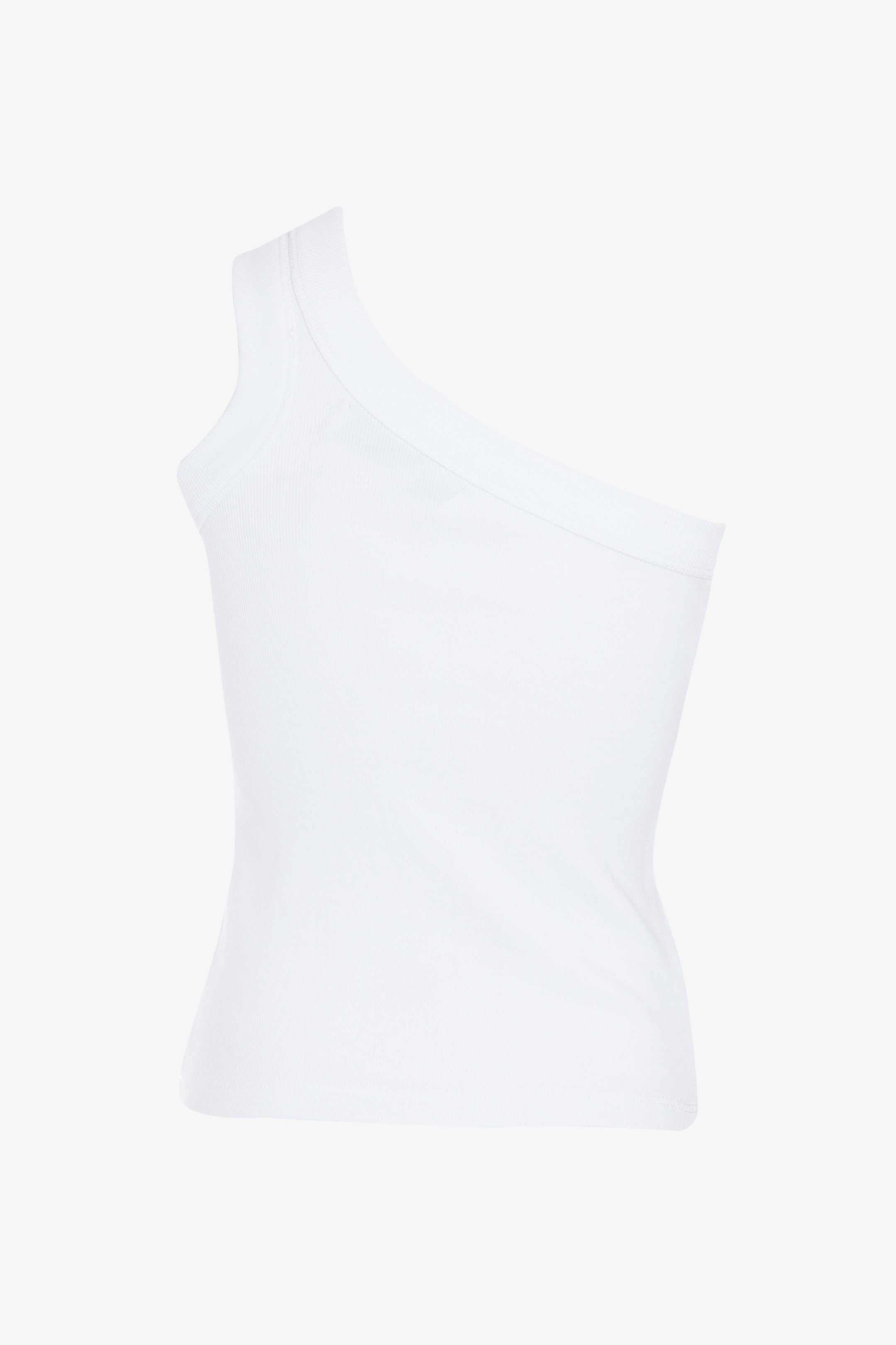 White Asymmetrical Capone Top